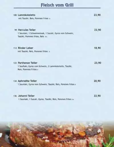 Mykonos Speisekarte 2023 07 14